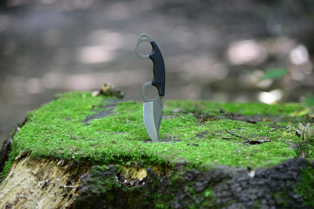 nóż w naturze